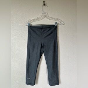 Under Armour Womens XS Charcoal Gray Athletic Cropped Leggings
